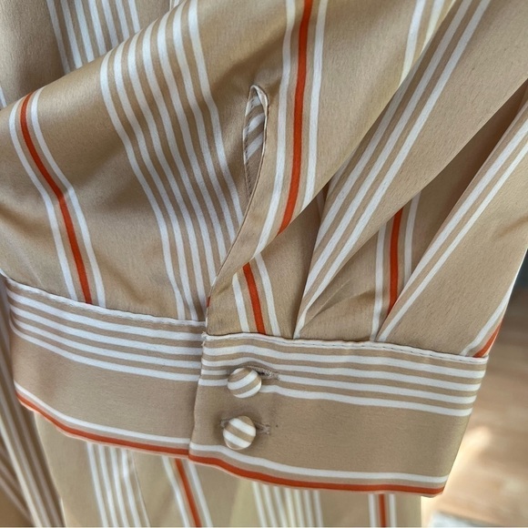 Worthington Women’s Striped Key Hole Neck Short Sleeve Blouse size XL - Picture 7 of 9